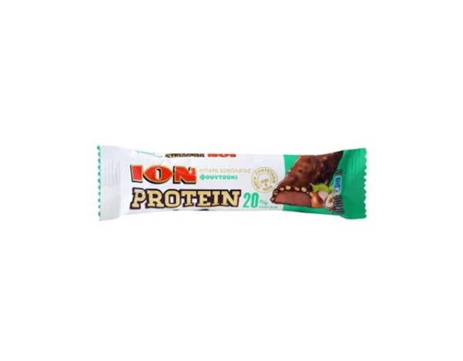 ION PROTEIN 20% ΜΠΑΡΑ ΣΟΚΟΛΑΤΑΣ ΜΕ ΦΟΥΝΤΟΥΚΙ 50gr