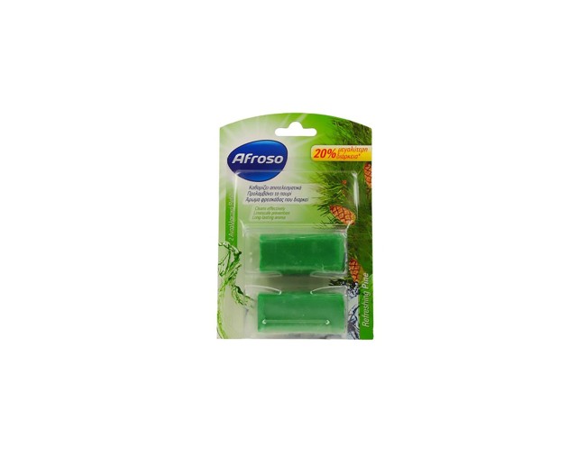 AFROSO ΚΑΘΑΡΙΣΤΙΚΟ ΑΝΤΑΛΛΑΚΤΙΚΑ BLOCK RELAXING PINE 2x40gr